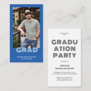 Peach Graduation Business Card