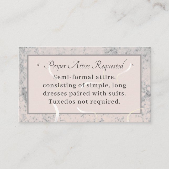 Peach & Grey Marble  Enclosure Card (Front)