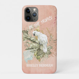 Peach Grunge Boho Floral Cockatoo Case-Mate iPhone Case