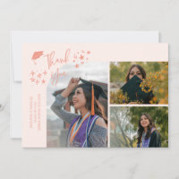 Peach Hand Written Thank You Multi Photo