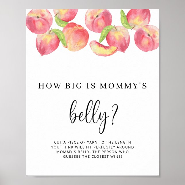 PEACH how big is mummy's belly game poster (Front)