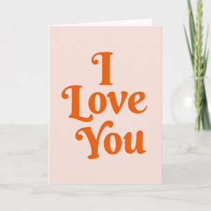 Peach I Love You Card