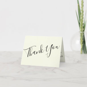 Peach Ivory Wedding Vintage Rose Thank You Card