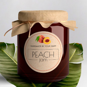 Peach Jam Small Product Label Stickers