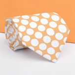 Peach Jumbo Polka Dots Custom Necktie<br><div class="desc">Make a bold statement with this custom necktie featuring vibrant jumbo polka dots. Perfect for adding a touch of playful elegance to any outfit, this necktie is a unique and eye-catching accessory that’s sure to turn heads. Whether you’re dressing up for a special occasion or adding some personality to your...</div>