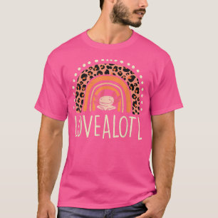Peach Leopard Rainbow Lovealotl Aolotl Cute Men Wo T-Shirt