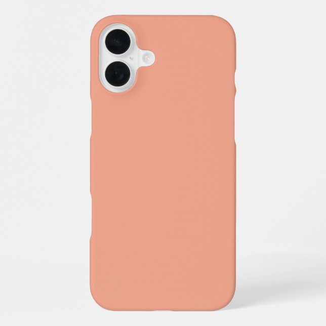 Peach Light Orange Pink Solid Custom Colour Gift iPhone Case (Back)