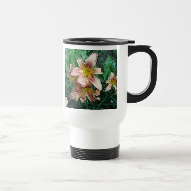 Peach Lily Travel Mug (Right)