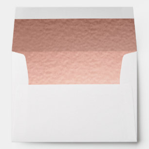 Peach Lined Faux Foil Envelope