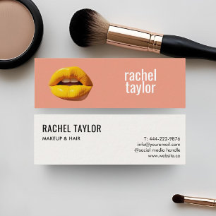 Peach Lips Modern Professional Mini Business Card