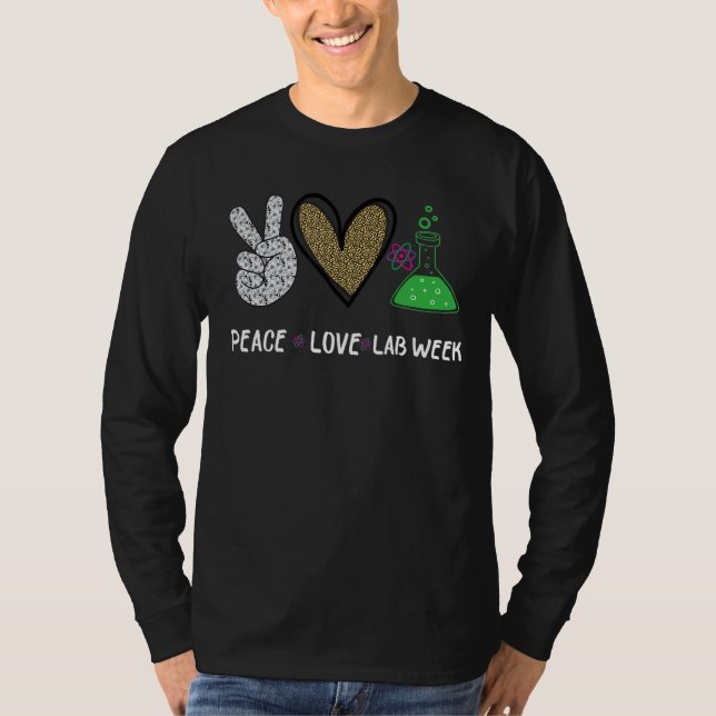 Peach Love Lab Week 2022 Laboratory Tech Technolog T-Shirt (Front)