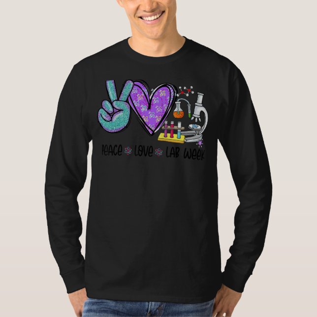 Peach Love Lab Week 2022 Laboratory Tech Technolog T-Shirt (Front)