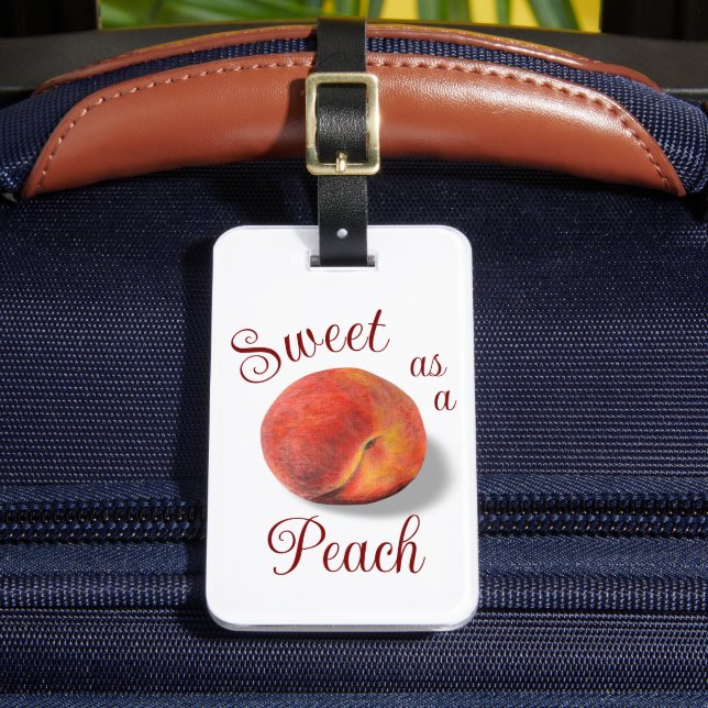 Peach Luggage Tag (Front Insitu 2)