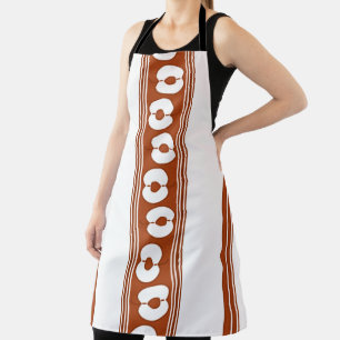 Peach Luxury Jacquard Stripes Apron