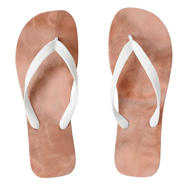 Peach Marble Abstract Jandals (Footbed)