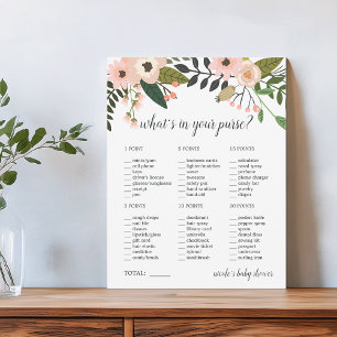 Peach Meadow Baby or Bridal Shower Purse Game