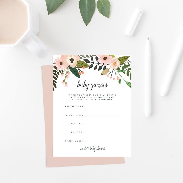 Peach Meadow Baby Shower Guessing Game (Creator Uploaded)