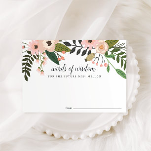 Peach Meadow Bridal Shower Advice Card