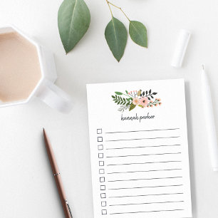 Peach Meadow Lined To Do List Post-it Notes