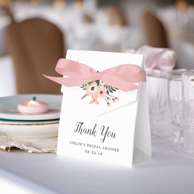 Peach Meadow | Personalised Floral Favour Box (Creator Uploaded)