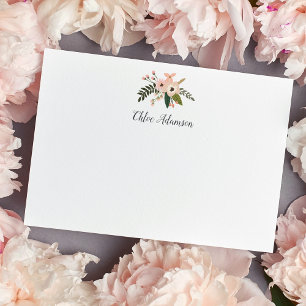 Peach Meadow Personalised Stationery Flat Card