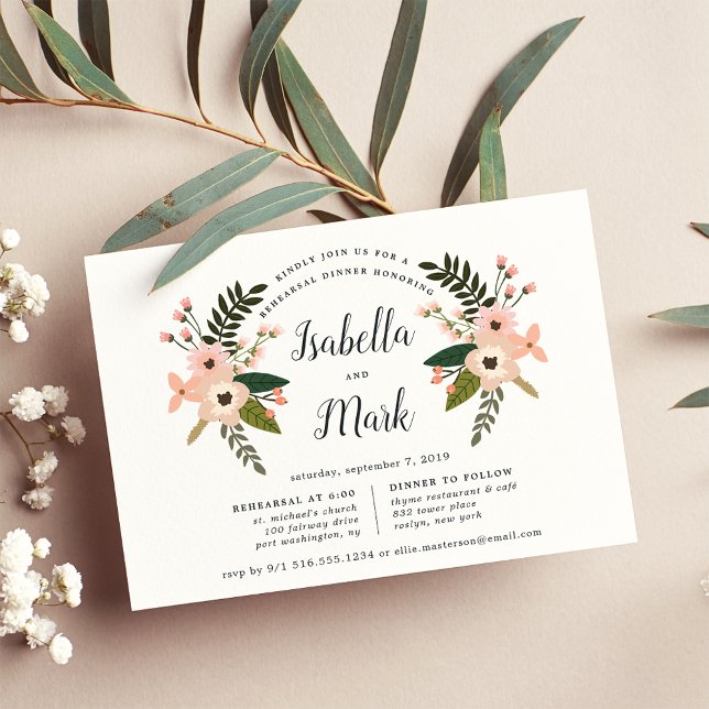 Peach Meadow Rehearsal Dinner Invitation (Creator Uploaded)
