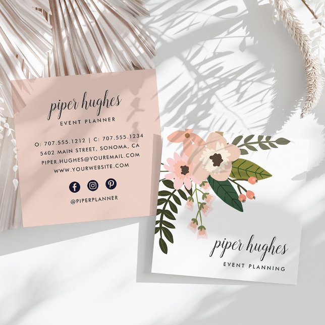 Peach Meadow Square Business Card (Creator Uploaded)