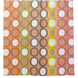 Peach Melba Mixed O's Shower Curtain