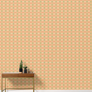 Peach & Mint Oriental Tile – Warm Boho Wallpaper
