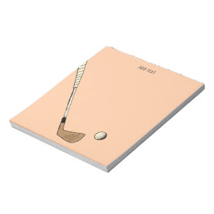Peach Modern Vintage Golf Notepad