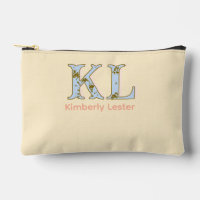 peach monogram name letter vintage bold pastel ret