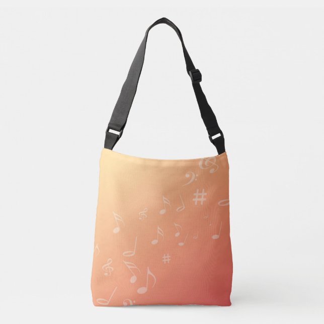 Peach Music Crossbody Bag (Front)