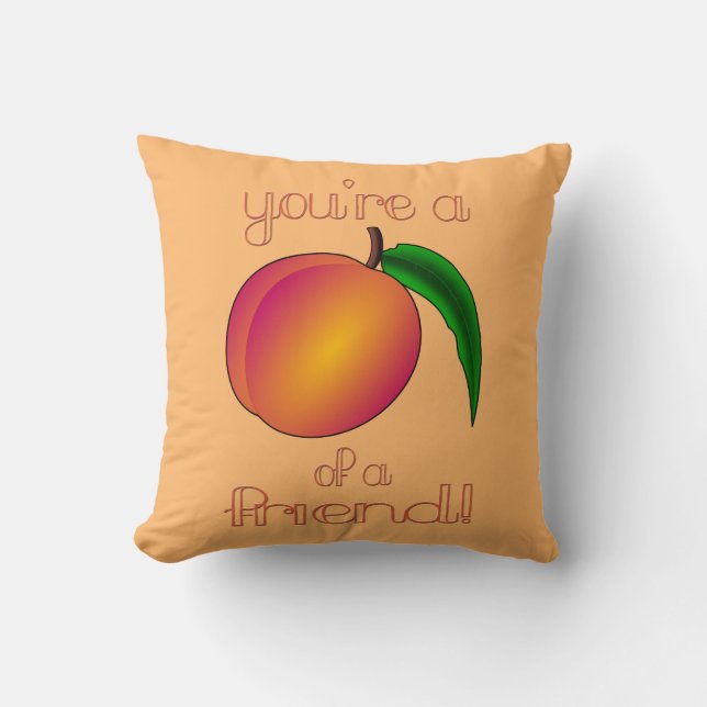 Peach of a Friend Cushion (Front)