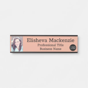 Peach Office Door Sign Picture Photo Logo