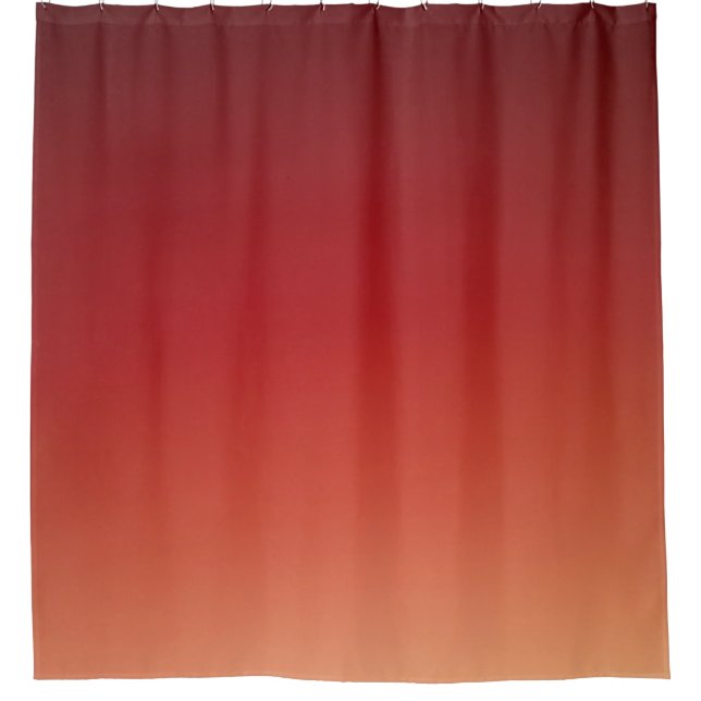Peach Ombre Brown Shower Curtain (Front)