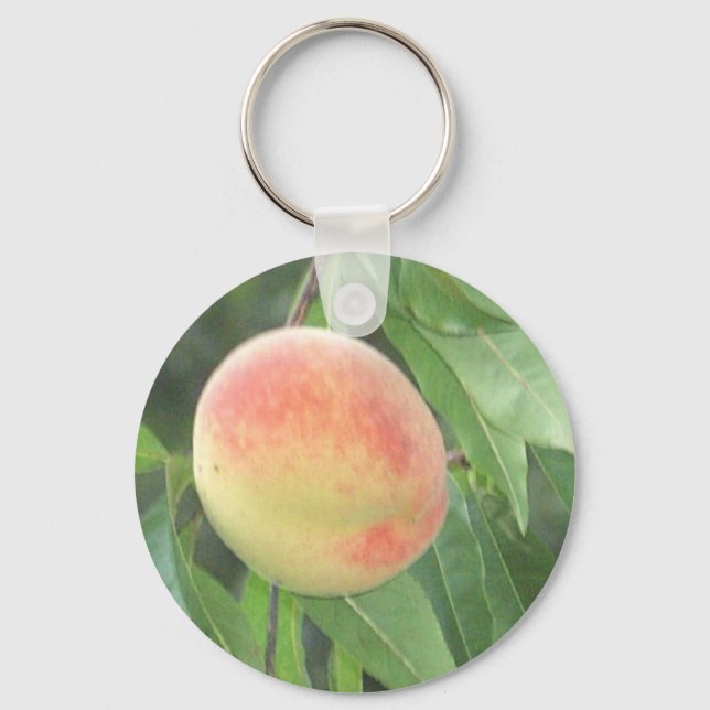 Peach on the Tree keychain (Front)