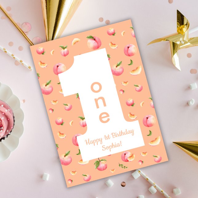 Peach ONE Happy Birthday Card (Creator Uploaded)