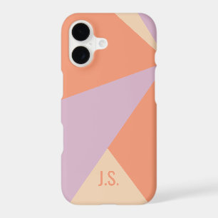 Peach Orange And Lavender Geometric Colour Blocks