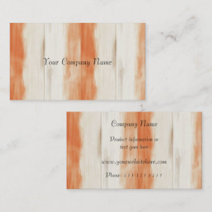 Peach Orange Cream Stripes Business Card