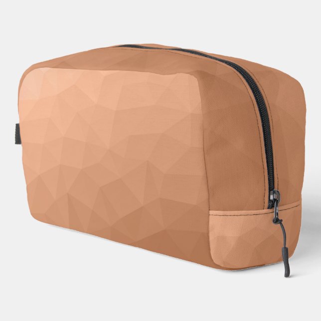 Peach Orange gradient geometric mesh pattern Dopp Kit (Right Corner)