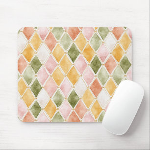 Peach Orange Green Yellow Blush Mouse Pad