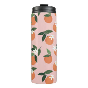 Peach Orange Juice Pattern Thermal Tumbler