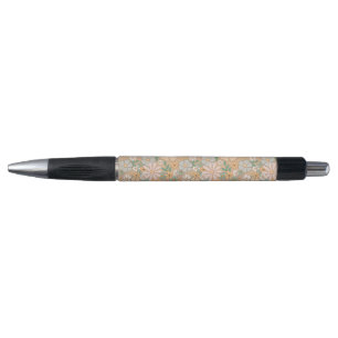 Peach Orange Pink Gray Floral