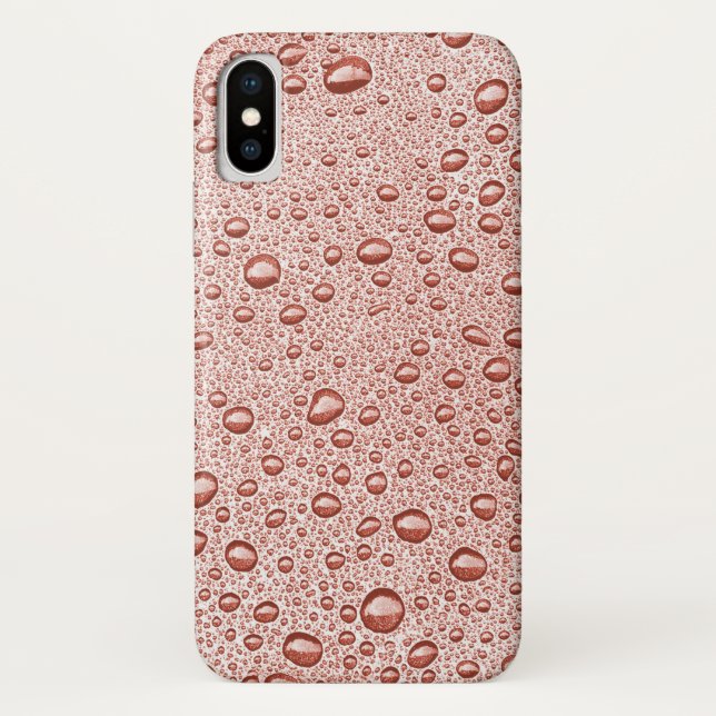 Peach orange water droplets Case-Mate iPhone case (Back)