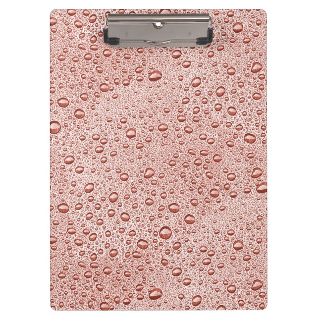 Peach orange water droplets clipboard (Front)