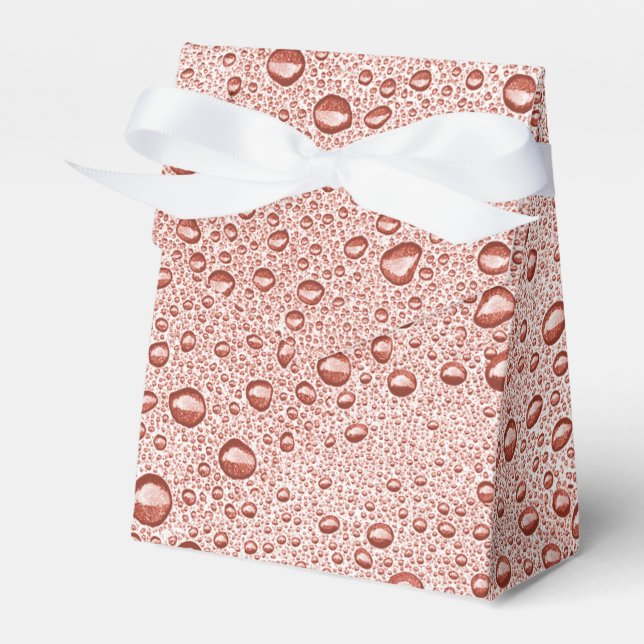 Peach orange water droplets favour box (Front Side)