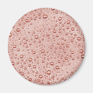 Peach orange water droplets magnet