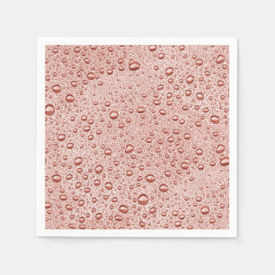 Peach orange water droplets napkin