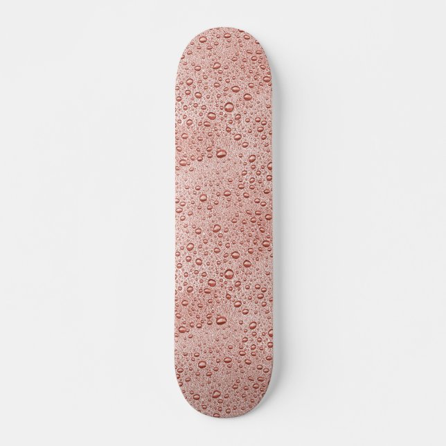 Peach orange water droplets skateboard (Front)