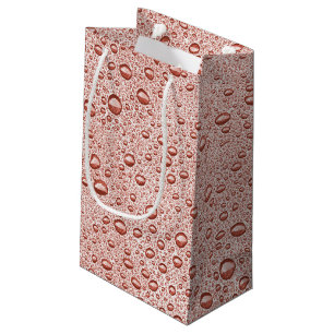 Peach orange water droplets small gift bag